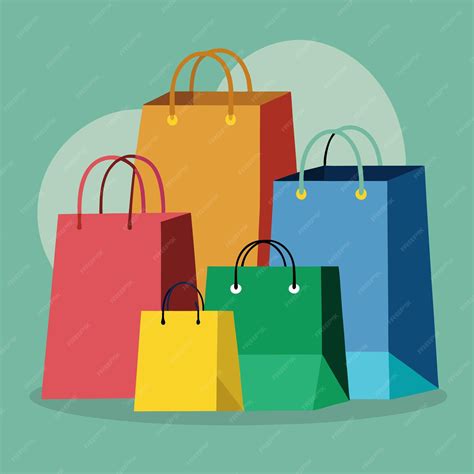 Shopping Bags Clip Art Vector Design | Premium AI-generated vector
