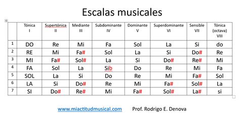 Escala De Todas Las Notas Musicales