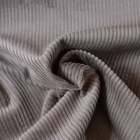 Tissu velours grosses côtes | gris taupe - A&A Patrons
