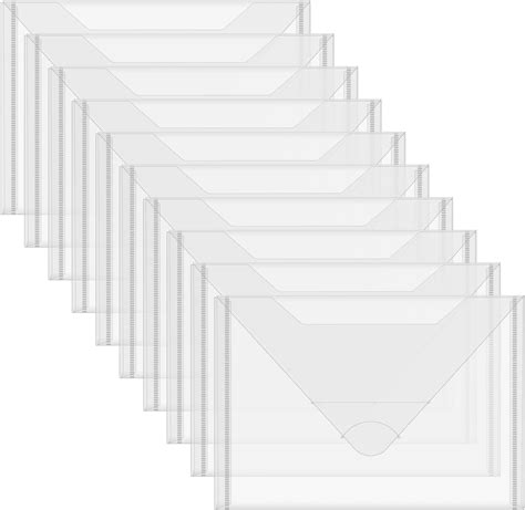 Briartw 10 PACK Storage Bag,Resealable Plastic Envelopes Pockets for ...