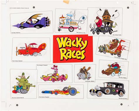 Wacky Races - Free Coloring Pages