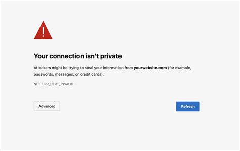 Your Connection Is Not Private Chrome Fix 的图像结果