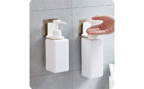 GLIVE (LABEL) Set of 2 Hook Shampoo Bottle Dispenser Magic Sticker ...