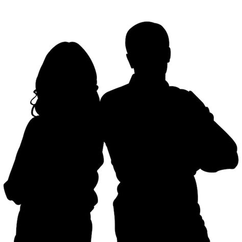 Man and woman silhouette 7 | Premium Vector