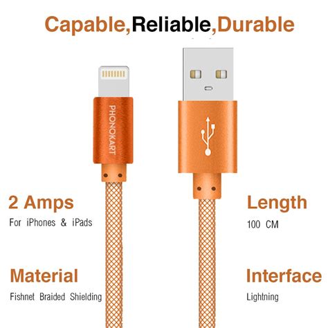 Phonokart MSD Fishnet PKCFMSDLC-RED Lightning Cable for Apple Devices ...
