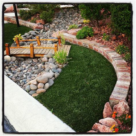 bridge and dry river bed | Ideas for the House | Dry river, Backyard ...