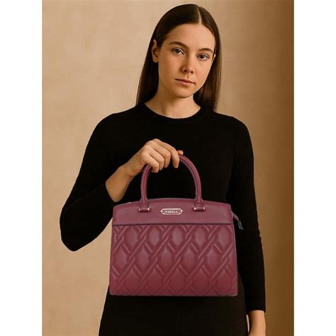 Buy ESBEDA Maroon Regina Stylish Satchel Bag with Detachable Strap Online