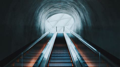 Download wallpaper 2048x1152 escalator, ladder, dark ultrawide monitor ...