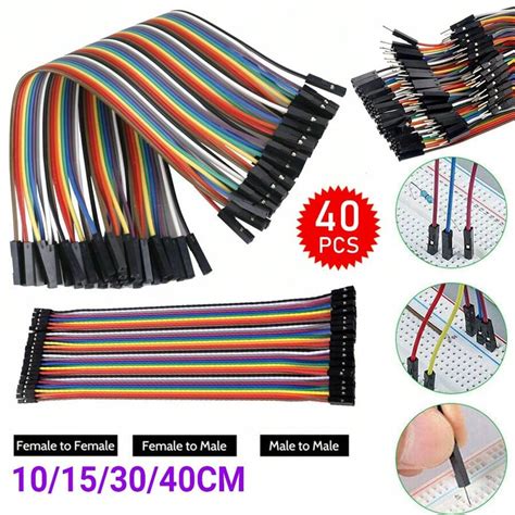 8 Sets (40PCS/Set) 10/15/30/40CM Cable Jumper Wire For Arduino RPi ...