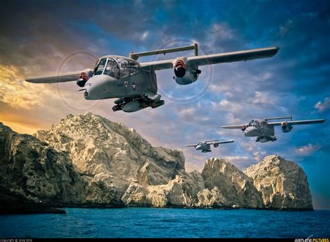 North American Rockwell OV-10 Bronco Airplane Art, Airplane Design ...