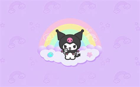 Kuromi Wallpaper 4K, Hello Kitty, Black jester hat