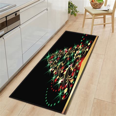 Ke1Clo Christmas Floor Runner, Merry Christmas Runner Rug Kitchen Mats ...