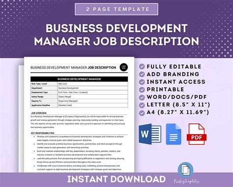 Image result for Business Development Manager Job Description Examples