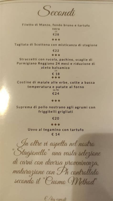 Menu da Sapori d'Italia ristorante, Roma