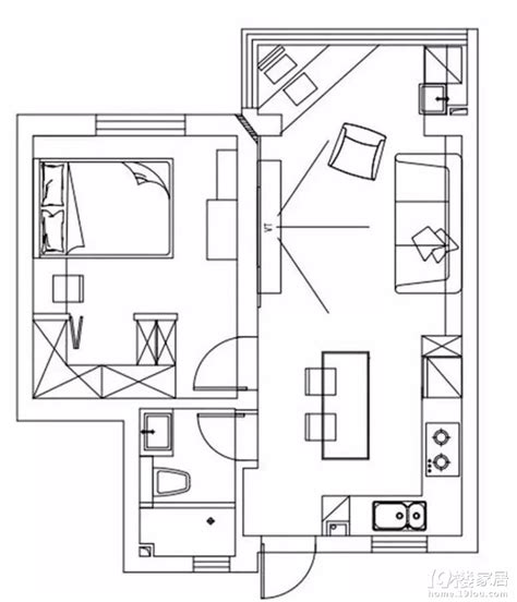 简约，舒适！48平开放式一居室单身公寓 - 设计之家