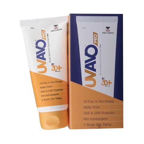 Menarini UVAVO Pro Sunscreen Gel SPF 30 + (50 g) - Cureka - Online ...