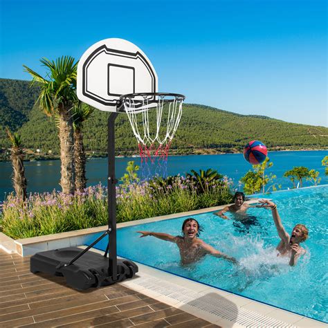 Basketball Hoop for Pool, BTMWAY 45"-53" Adjustable Height Swimming ...