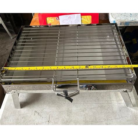 Portable Stainless BBQ Grill for Camping Barbecue Roasting Picnic 12x18 ...