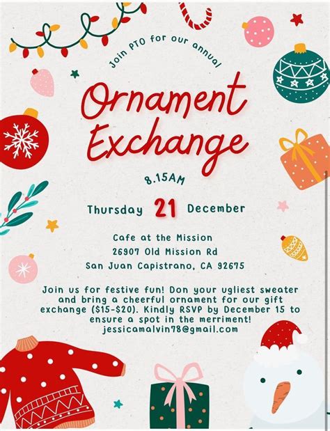 MBS PTO Holiday Gathering & Ornament Exchange , Inn at the Mission San ...