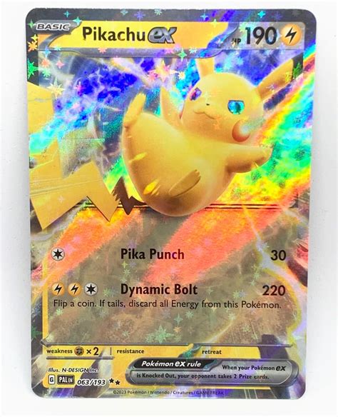 Pokemon - Pikachu ex 063/193 - Paldea Evolved Double Rare : Amazon.co ...