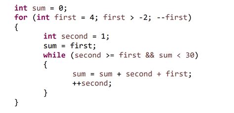 Image result for How to Trace a Nested for Loop