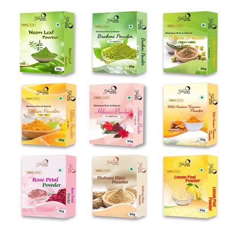 Glowious 9-in-1 Skin Care Combo Pack - Neem, Rose, Multani Mitti ...