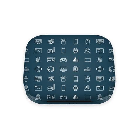 OnePlus Buds Pro Tech Icons Dark Blue Skin – WrapCart Skins