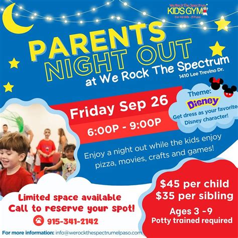 Parents Night Out, 1410 Lee Trevino Dr, El Paso, TX, 26 September 2025 ...