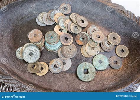 Ancient Chinese Coins stock image. Image of bronze, hole - 72013473