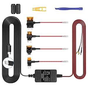 Upgraded Dash Cam Hardwire Kit, Type-C USB Hard Wire Kit 12V-24V to 5V ...