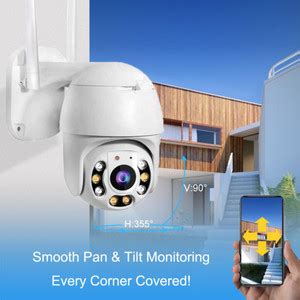 PERAMISYM CCTV WiFi Wireless ptz Camera 1080p HD Night Vision 360° Live ...