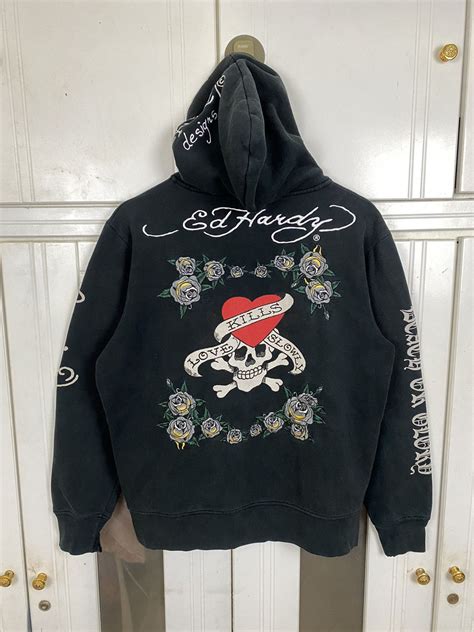 Ed Hardy × Streetwear × Vintage Vintage Ed Hardy Zip up Hoodies | Grailed