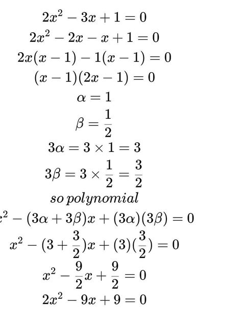 if alpa and beta are the zeroes of a quadratic polynomial 2 x square ...