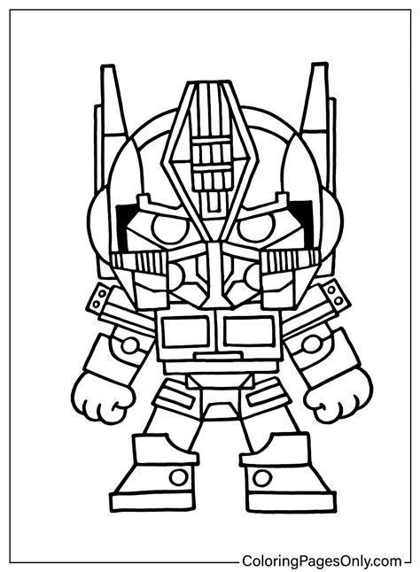 Optimus Prime Coloring Pages Free