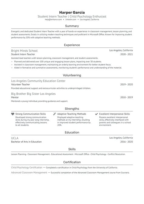 8 Student Teacher Resume Examples & Guide for 2025