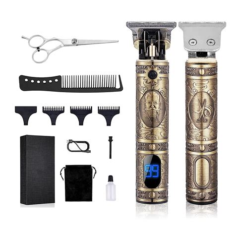 FITIGER Hair Clippers for Men Professional Cordless Electric T Blade ...