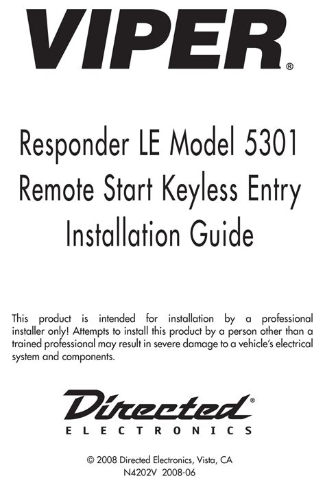 Viper Remote Start Programming Instructions 的图像结果