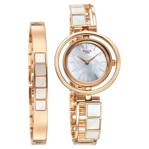 Buy Online Titan Raga Power Pearls Quartz Analog Mother Of Pearl Dial ...