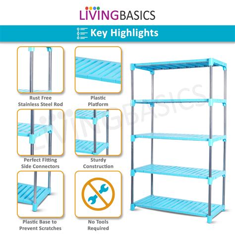 5 Layer Blue Multipurpose Storage Rack – LIVINGBASICS