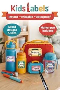 PRINTING DADDY Set of 92-Animals- Write-On Waterproof Name Labels for ...