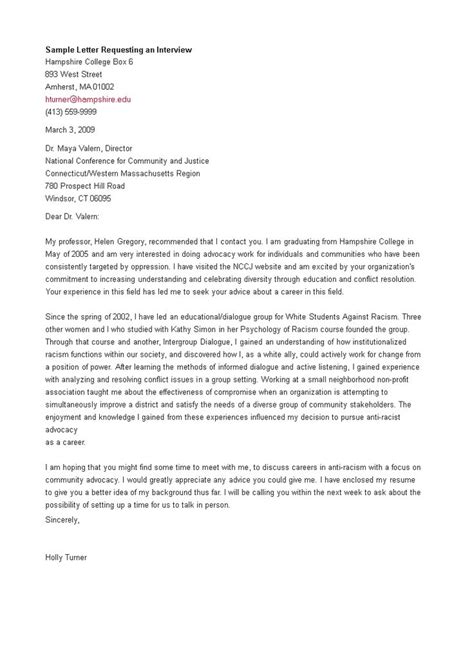 Image result for Interview Request Letter Sample