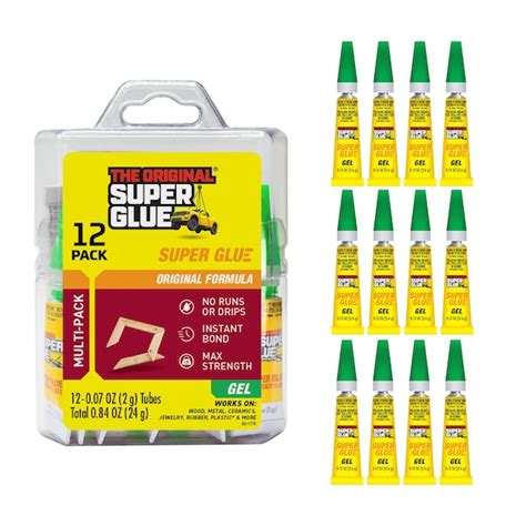 Super Glue Instant Adhesive, Original Gel Series, Clear, 0.07 fl oz ...