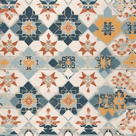 Premium AI Image | Seamless Minimalist Moroccan Tiles