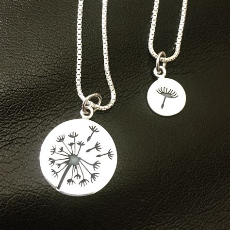 Mother Daughter Dandelion Necklaces - - Mothers Day Gift - Gift for Mom