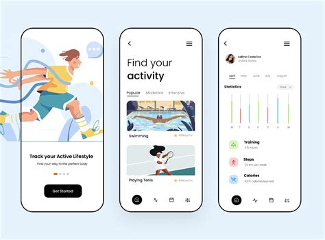 Fitness Tracking Mobile App Template | Figma