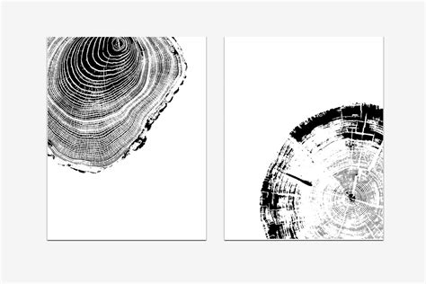 Unframed Tree Ring Art Prints Minimalist Wall Art | Ubuy India