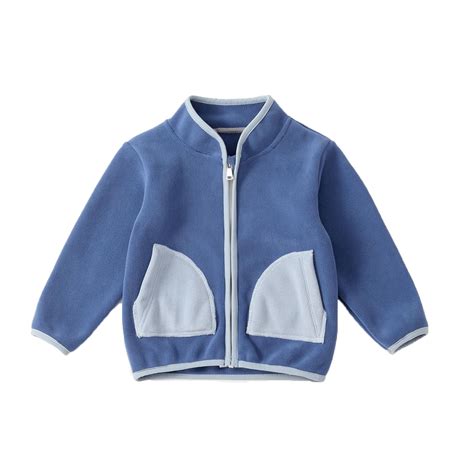 ANINEO Toddler Polar Fleece Jacket Boys Long Sleeve Zip Up Fall Coats ...