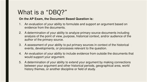 PPT - Mastering the AP World History DBQ Essay PowerPoint Presentation ...