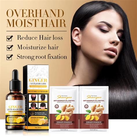 Cappuvini Ginger Anti-Hair Loss Oil and Shampoo, Hair Growth India | Ubuy