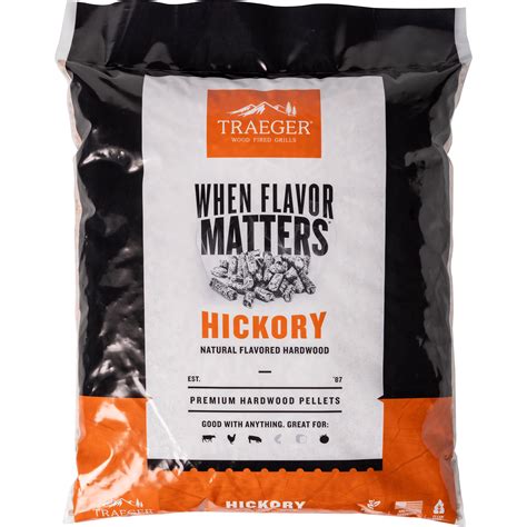 Traeger Premium Hickory Hardwood Pellets - Shop Charcoal, wood & fuel ...
